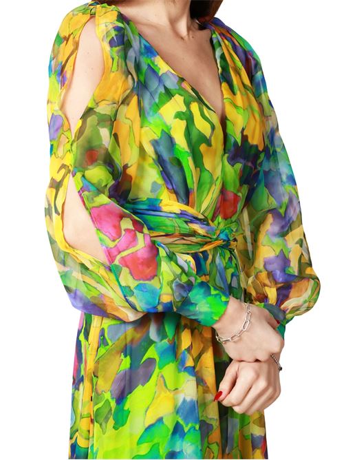 Abito verde in chiffon Carla Ruiz | 5141238